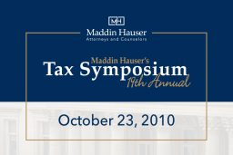 Maddin Hauser's 19th Tax Symposium
