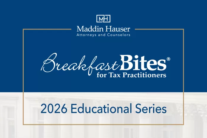 Breakfast Bites®: Tax Law – 2026 Series